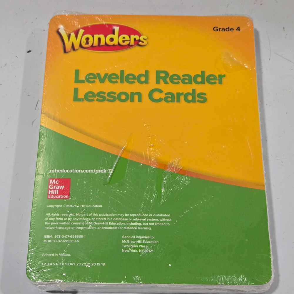McGraw Hill Wonders Grade 4 Leveled Reader Lesson Cards 9780076953691 New Sealed